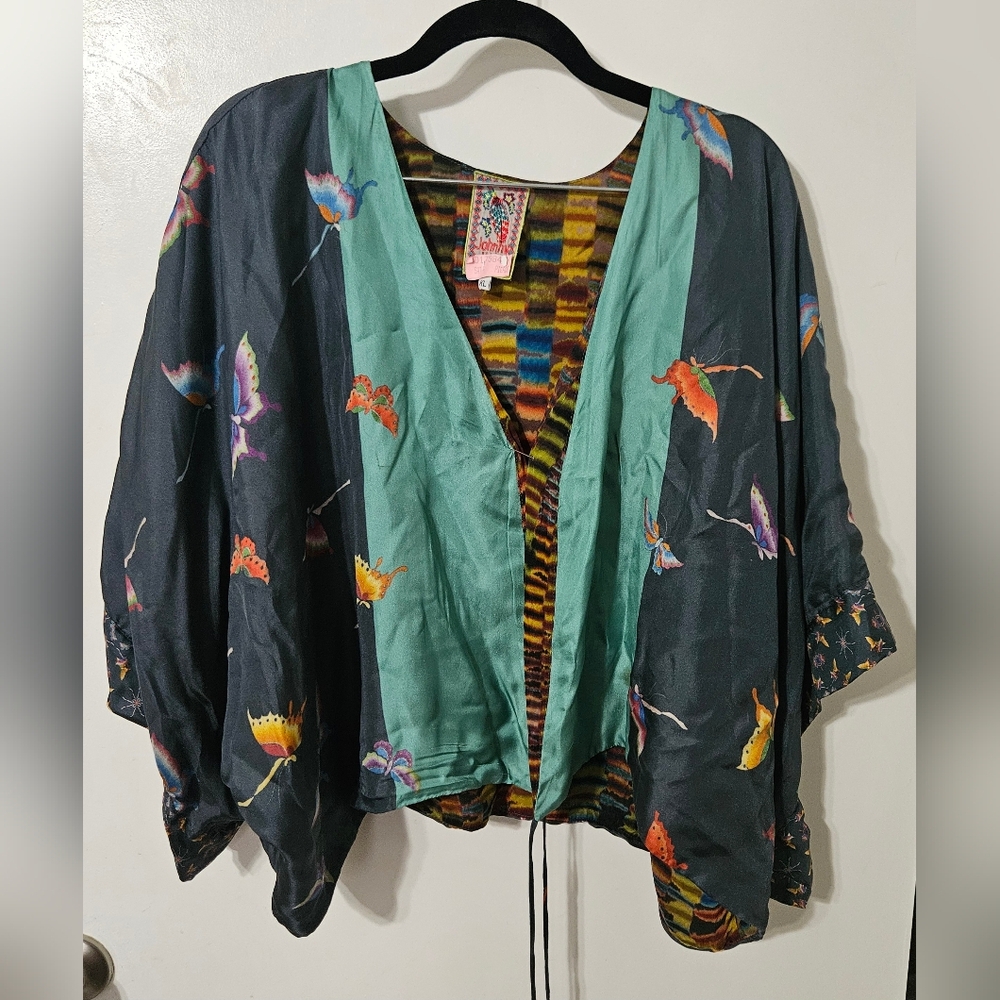 Johnny was rainbow shrug blouse size XL - Picture 3 of 14